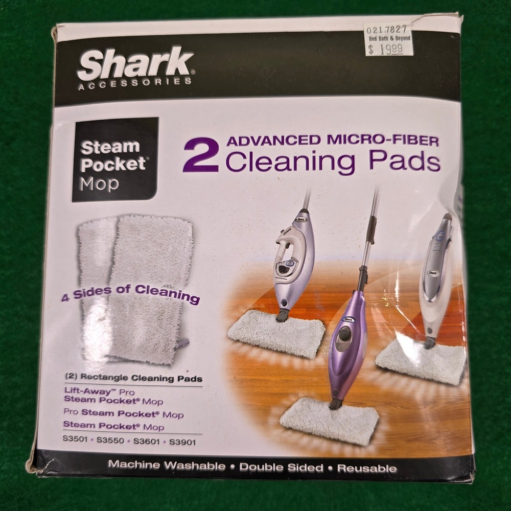 Shark Steam Pocket Mop 2 Advanced Micro-Fiber Cleaning Pads S3501 S3550 S3601